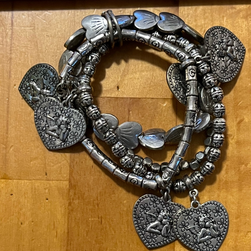 Silver Heart Charm Bracelet